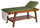 Feste Massageliege Visit Physiotherapie 2 Sektionen 190x70x75 cm 250Kg Grün