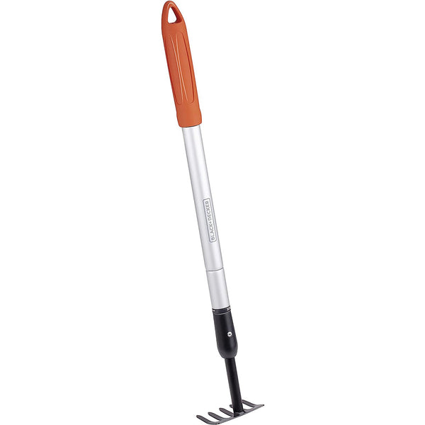 Rastrello da Giardino a 5 Denti Telescopico 66-10 cm in Acciaio al Carbonio Black & Decker sconto