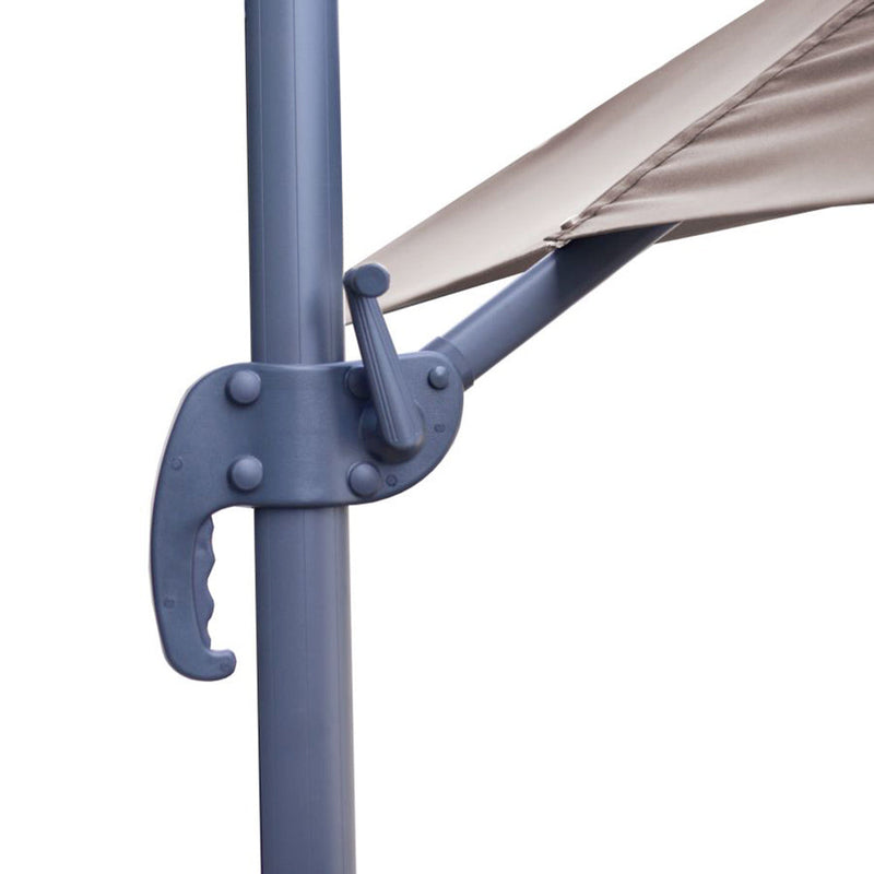 Ombrellone da Giardino Decentrato 3x3m in Alluminio con LED Florida Sabbia