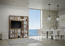 Libreria Moderna 5 Ripiani con Pannello per TV 178x36x204 cm in nobilitato Marrone