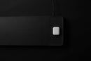 Supporto Monitor da Scrivania 56x20x5,7 cm con Entrata USB e Base di Ricarica Wireless Nero