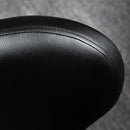 Sgabello 45x54x73-88 cm Regolabile e Girevole a 360° con Schienale in Acciaio e Finta Pelle Nero      