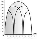Specchio da Muro Dark 90x2,5x110 Misura Specchio 87x108 cm in Ferro Nero