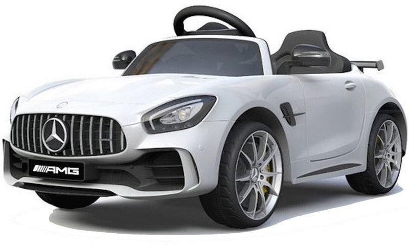 Macchina Elettrica per Bambini 12V con Licenza Mercedes GTR AMG Bianca
