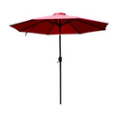 Ombrellone da Giardino Ø2,75x2,33 m Palo Ø38 mm in Metallo con luci LED Rosso 