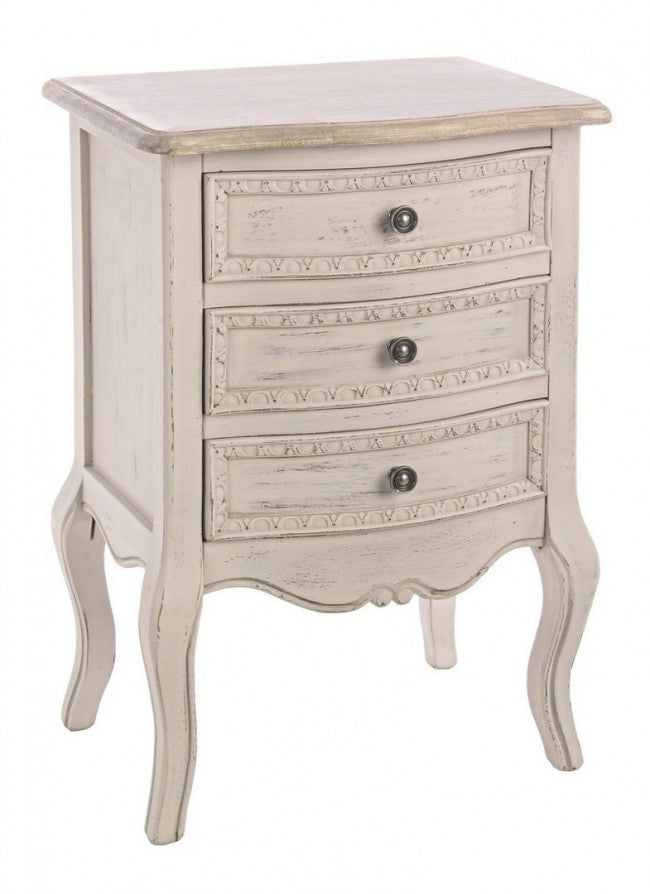 Comodino 3 Cassetti Clarisse in Legno