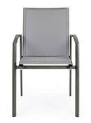 Set 4 Sedie da Giardino 57x57x87,5h cm con Braccioli Cruise Antracite
