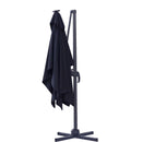 Ombrellone da Giardino Decentrato Ø3m in Alluminio con LED Florida Nero