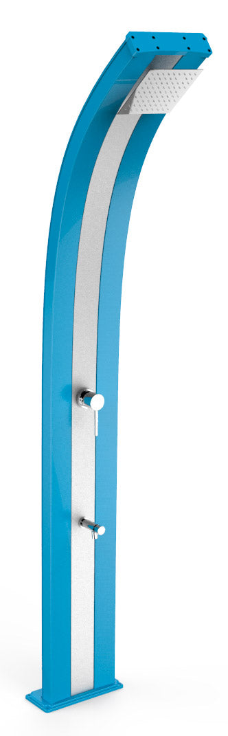 online Doccia da Giardino Miscelatore e Lavapiedi Arkema Dada Fascia Inox Light Blu
