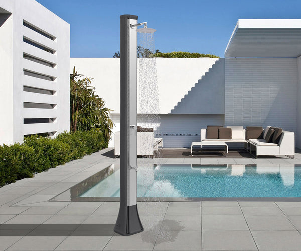 acquista Doccia Solare da Esterno Giardino 30L Miscelatore Arkema Big Happy Five F Grigio Antracite