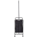 Stender Appendiabiti con Carrello Lavanderia Nero 84x41x172 cm 