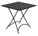 Tavolino Quadrato Pieghevole 70x70 cm in Ferro Vorghini Stresa Nero