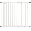 Cancellino per Cani Regolabile 74-100x77 cm con Chiusura Automatica in Acciaio e Plastica Nero      