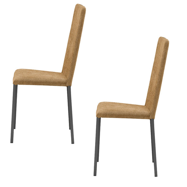 prezzo Set 2 sedie Imbottite 45x50x96 cm in Tessuto Ddenver Betty New Ambra