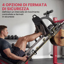 Stazione Fitness Leg Press Machine Macchina Regolabile per Gambe e Squat con Ruote Rosso      