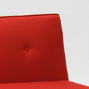Divano Letto 178x82x70 cm in Tessuto Rosso