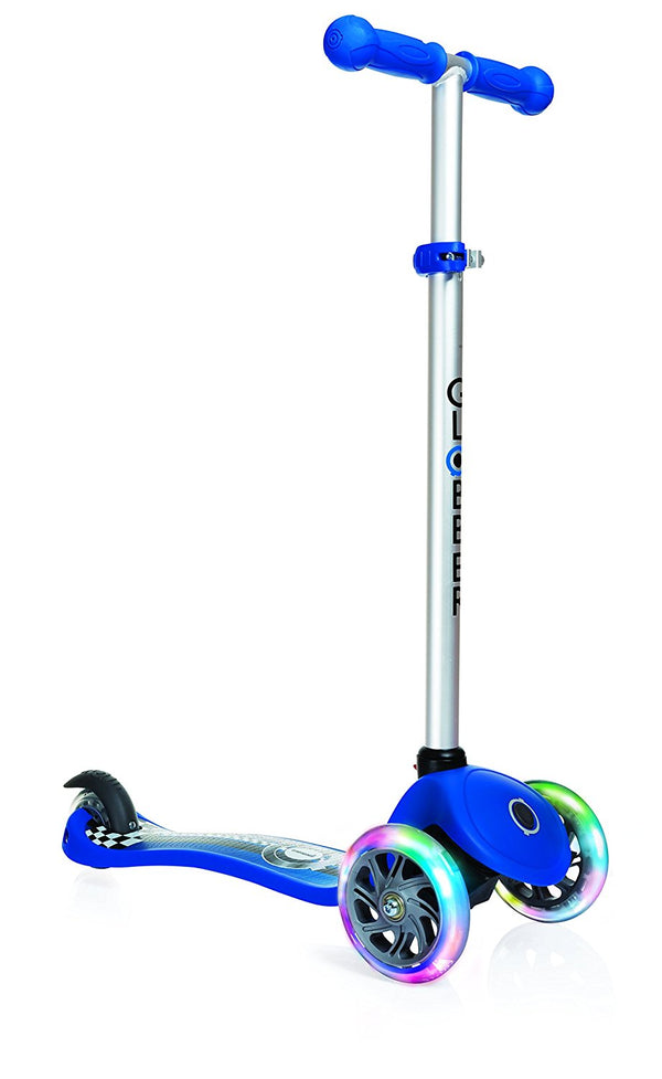 Roller mit 3 LED-Rädern 3 Höhen max. 50 kg Globber FIRST Fantasy leuchtet Racing Blue online