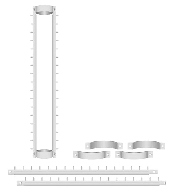 Diebstahlsicherung mit Stahlspikes für Fallrohre Außenrohre Ø30-38 mm Silber online