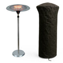 Stufa Elettrica Fungo Riscaldante Infrarossi Saturno Esterno-Interno Regolabile Argento