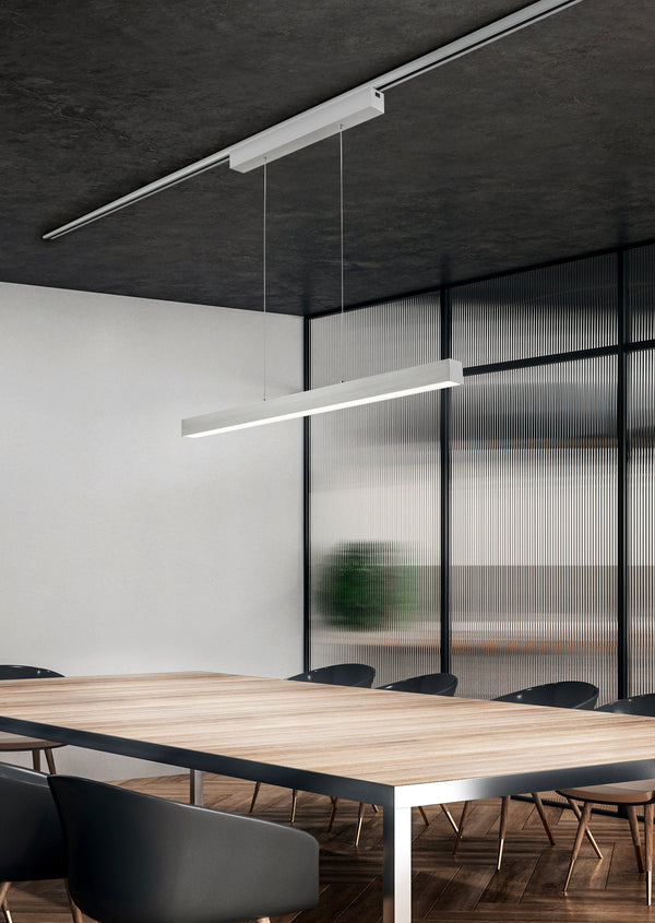 LED-Pendelleuchte für den Innenbereich aus matt vernickeltem Metall prezzo