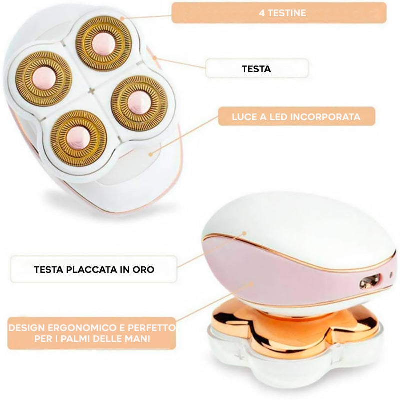 Epilatore Rasoio Elettrico Ricaricabile Indolore da Donna per il Corpo