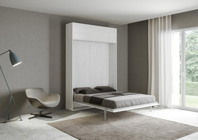Letto 1 Piazza e Mezzo a Scomparsa Salvaspazio Kentaro H250 cm Bianco