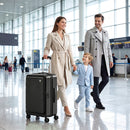 Valigia Rigida Media 71 L 66x43x28 cm Espandibile con 4 Ruote e Lucchetto TSA in ABS Nero      