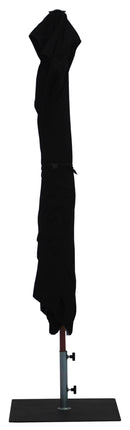 Ombrellone da Giardino 3x2 m Palo Ø38 mm in Alluminio Effetto Legno Tessuto Olefin Trend Wood Nero