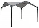 Gazebo da Giardino in Acciaio 3,5x3,5m Bauer Onda Grigio e Nero