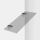 Supporto Mirlo per Mensola in Legno o Vetro 1 Set Verniciato Alluminio Tecnoplastica e Zama Emuca