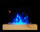Camino Elettrico da Parete Effetto Fiamma 2000W CheminArte Fire Wood Nero