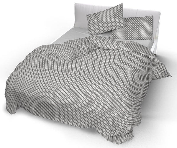 acquista Bettbezug für Doppelbett mit Kissenbezügen aus reiner Baumwolle Maiden Taupe