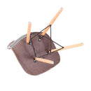 Set 4 Sedie 85x48x54 cm in Tessuto Patchwork da Interno Blu e Bianco