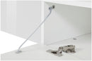 Mobile Tv 3 Ante e Ripiano a Giorno 160x40x35 cm Essential 2A 1R Bianco Lucido  