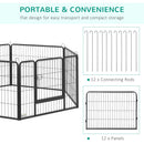 Recinto per Animali Domestici 80x1,5x60 cm in Acciaio Nero