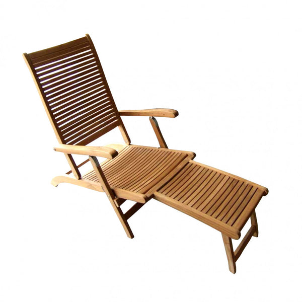 Garten-Sonnenliege 59 x 140 x 90 h cm aus braunem Holz online