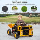 Camion Elettrico per Bambini 12V Velocità 3-6km/h Giallo  