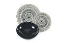 Servizio Piatti 18 Pezzi in Porcellana e Gres Multicolor Villa d'Este Home Tivoli Masai Black