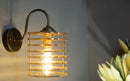 Lampada da Muro Elegant 16x27,5x26 cm in Ferro Nero e Oro