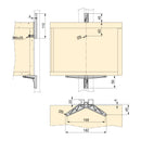 Kit Supporti per Mensole in Legno e Alluminio Emuca Zero Grigio Pietra