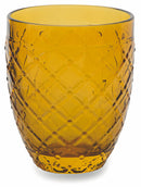 Confezione 6 Bicchieri Acqua in Vetro 350ml Villa d'Este Home Tivoli Rombi