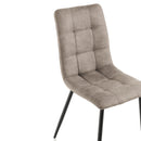 Set 4 Sedie 42,5x52,5x87,5 cm in Similpelle Marrone Chiaro