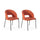 Set 2 Sedie 52x55,5xH78,5 cm in Tessuto Greta Arancio