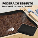 Letto per Orto Rialzato 119,5x102x76,5cm a 2 Livelli con Ripiani in Legno Marrone      