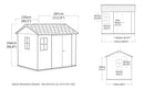 Casetta Box da Giardino Keter Apex 759/975 in Resina Effetto Legno Noce       