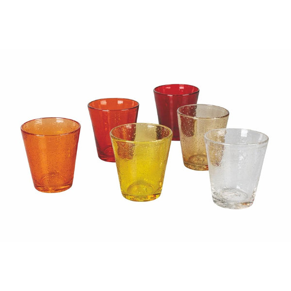 Set mit 6 Cancun Sunset Wassergläsern in Villa d'Este Home Tivoli Red Glass acquista