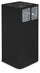 Pattumiera Per Raccolta Rifiuti 38x38xh80 cm In Acciaio Verniciato con Coperchio Basculante Nero
