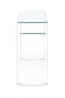 Consolle 2 Ripiani Iride Rettangolare 110x35 con Vetro