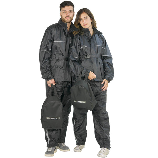 Set Regenjacke Hosenjacke für Motorrad Scooter TJ Marvin E37 Schwarz sconto