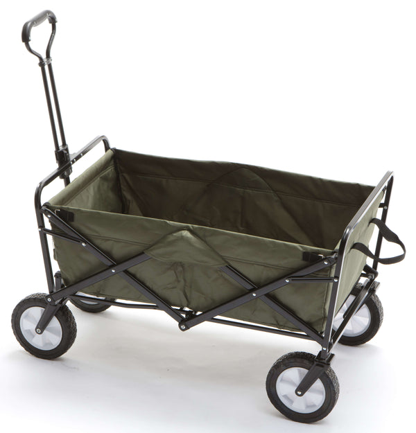Klappbarer Gartenwagen 85 x 45 x 53 cm aus Stahl mit ausziehbarem Griff Taddei Garden Plus Dunkelgrün online
